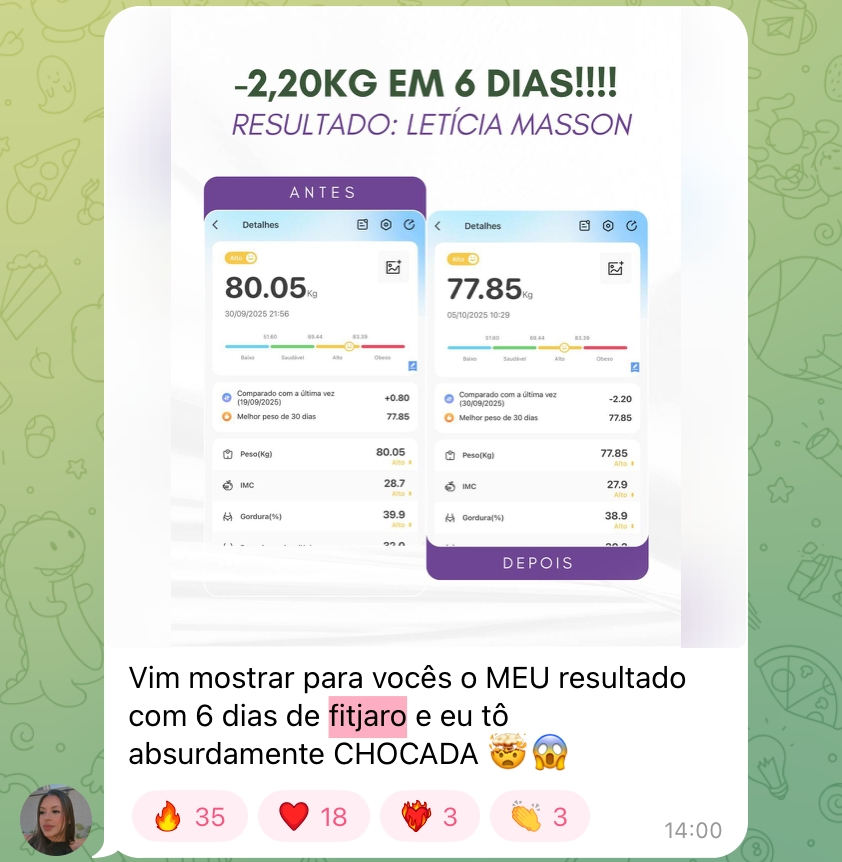 Resultado FitJaro 1